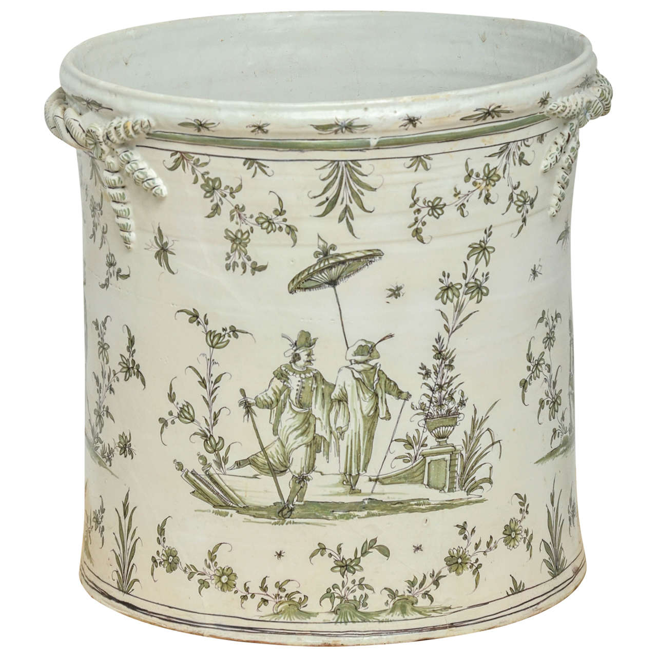 Exceptionally Large 18th Century Moustiers Faience Jardiniere